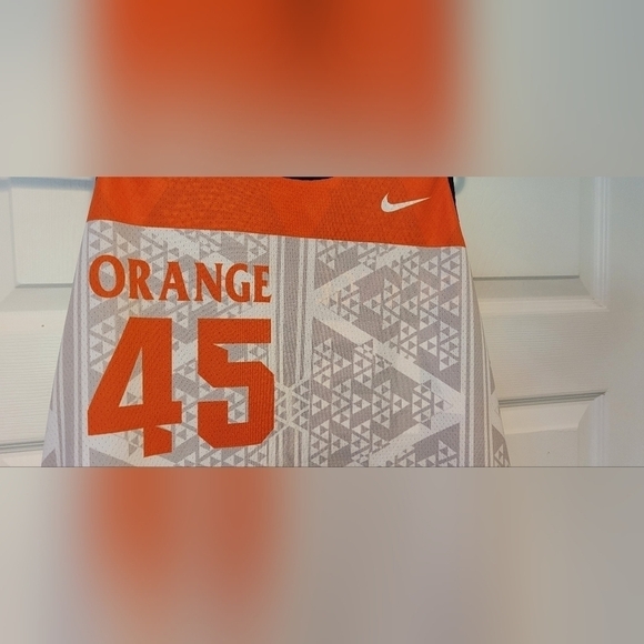 Nike Women's Syracuse Orange Reversible Lacrosse Jersey Navy White Size XL #45 - Picture 6 of 9